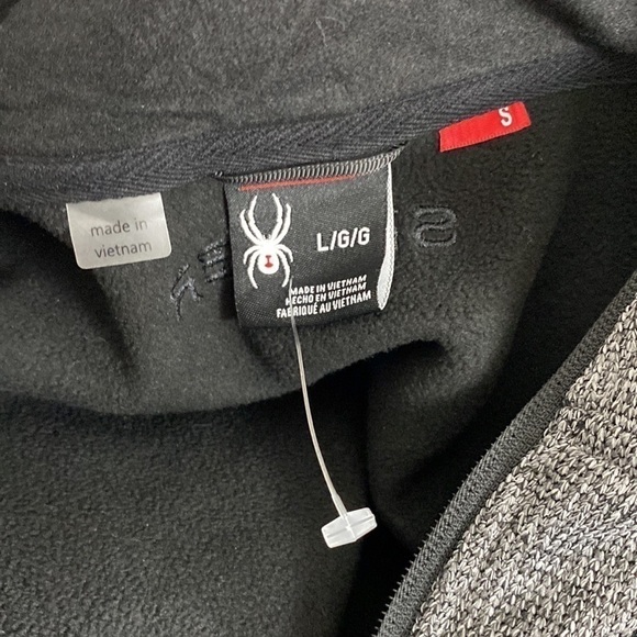 SPYDER Raider Quarter Zip Pullover Sweater In Polar Marble Small Winter Warm Sm - Picture 6 of 7
